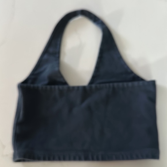 Brandy Melville Navy Blue Halter Top - Picture 2 of 2